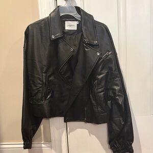 CJLA Black Faux Leather Jacket NWOT